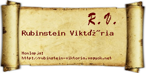 Rubinstein Viktória névjegykártya